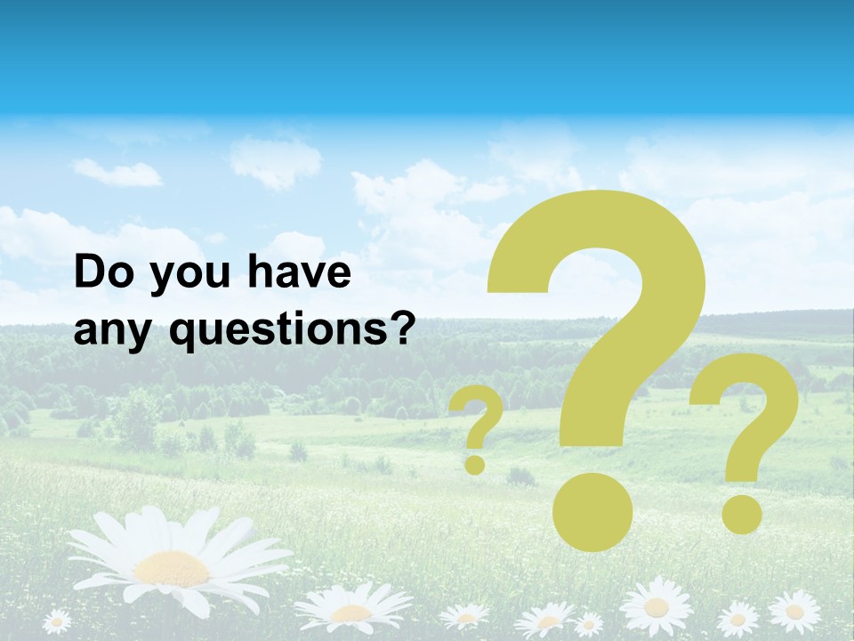 Forest Landscape Daisy PowerPoint Template