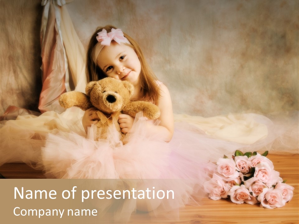 Rose Ballet Smiling PowerPoint Template