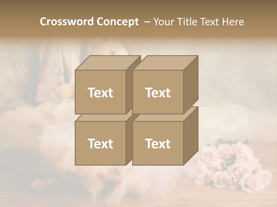 Rose Ballet Smiling PowerPoint Template