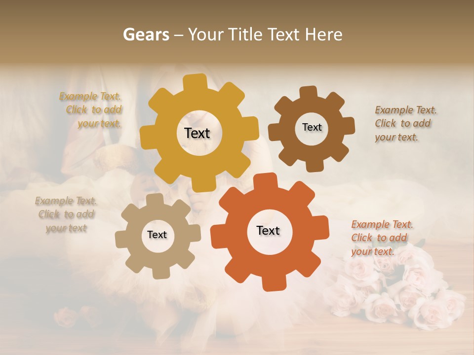 Rose Ballet Smiling PowerPoint Template