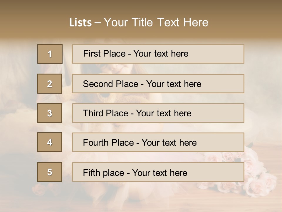 Rose Ballet Smiling PowerPoint Template