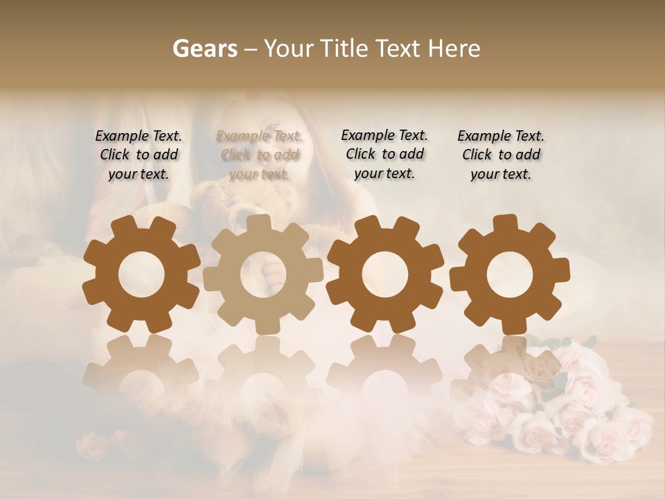 Rose Ballet Smiling PowerPoint Template