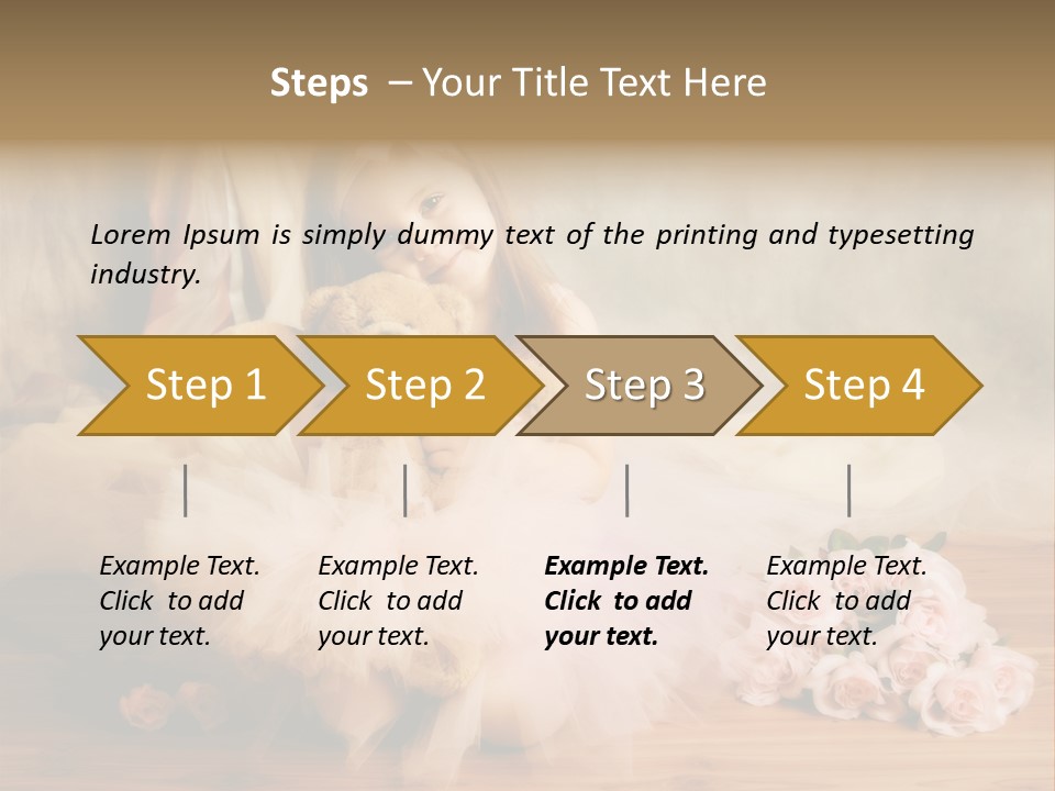Rose Ballet Smiling PowerPoint Template