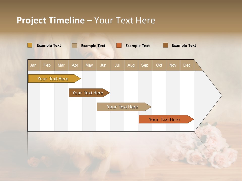 Rose Ballet Smiling PowerPoint Template