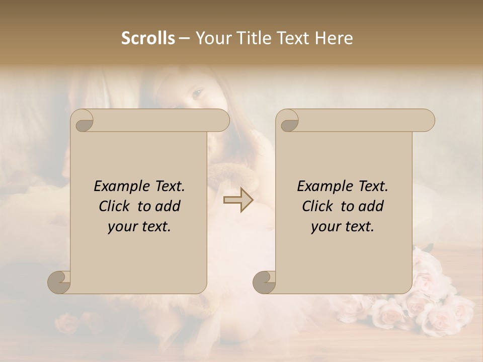 Rose Ballet Smiling PowerPoint Template