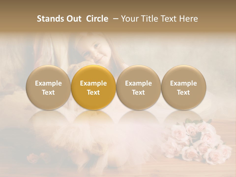 Rose Ballet Smiling PowerPoint Template