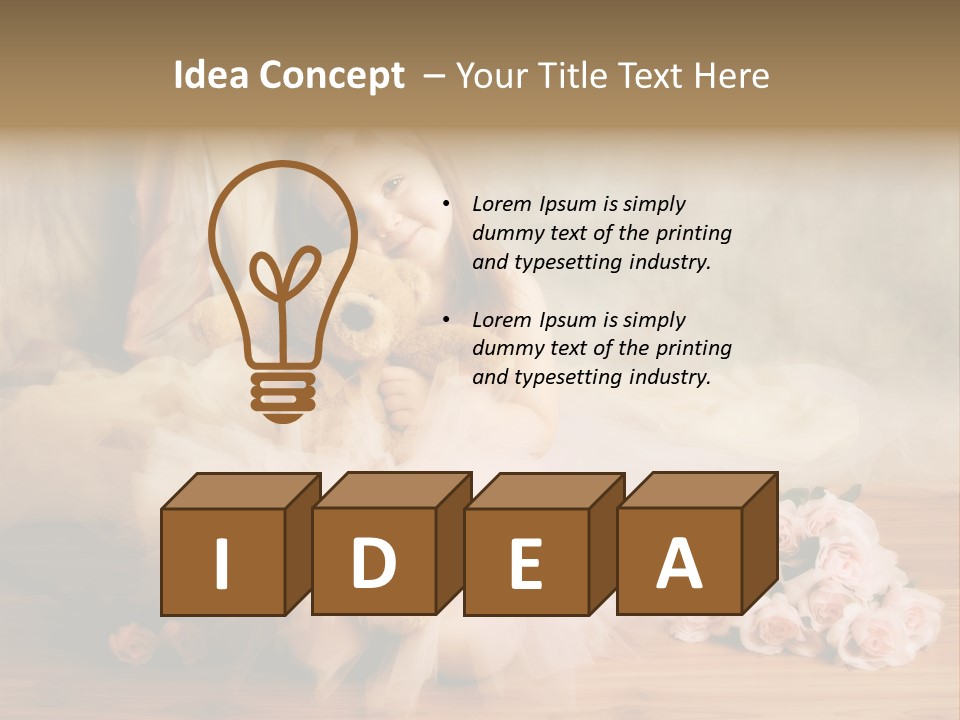 Rose Ballet Smiling PowerPoint Template