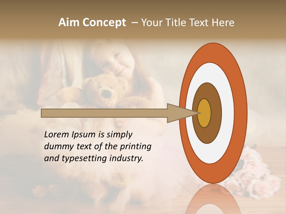 Rose Ballet Smiling PowerPoint Template