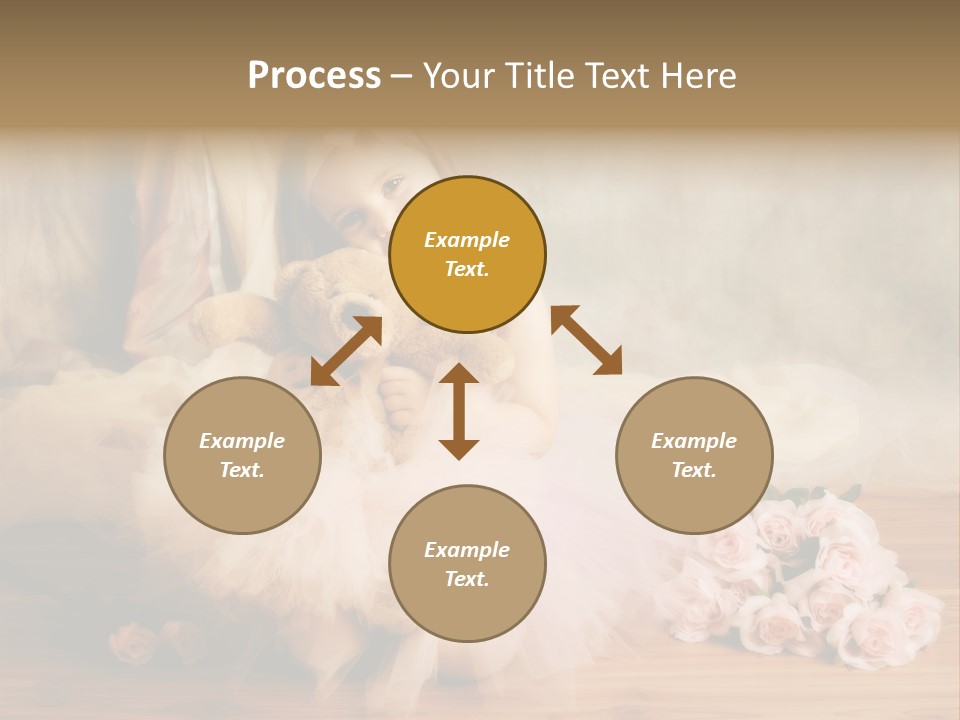 Rose Ballet Smiling PowerPoint Template