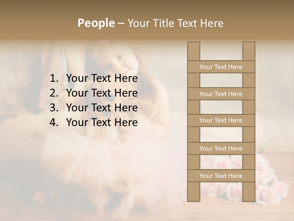 Rose Ballet Smiling PowerPoint Template