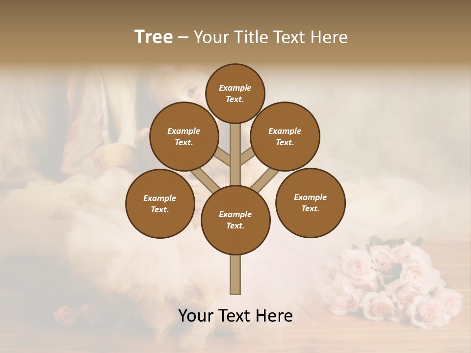Rose Ballet Smiling PowerPoint Template