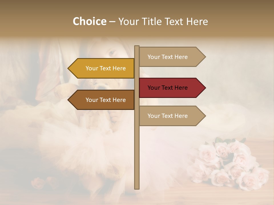 Rose Ballet Smiling PowerPoint Template