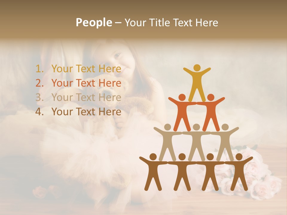 Rose Ballet Smiling PowerPoint Template