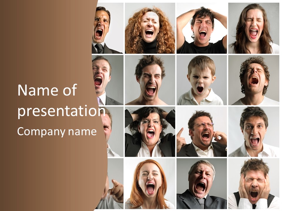 Fury Anger People PowerPoint Template