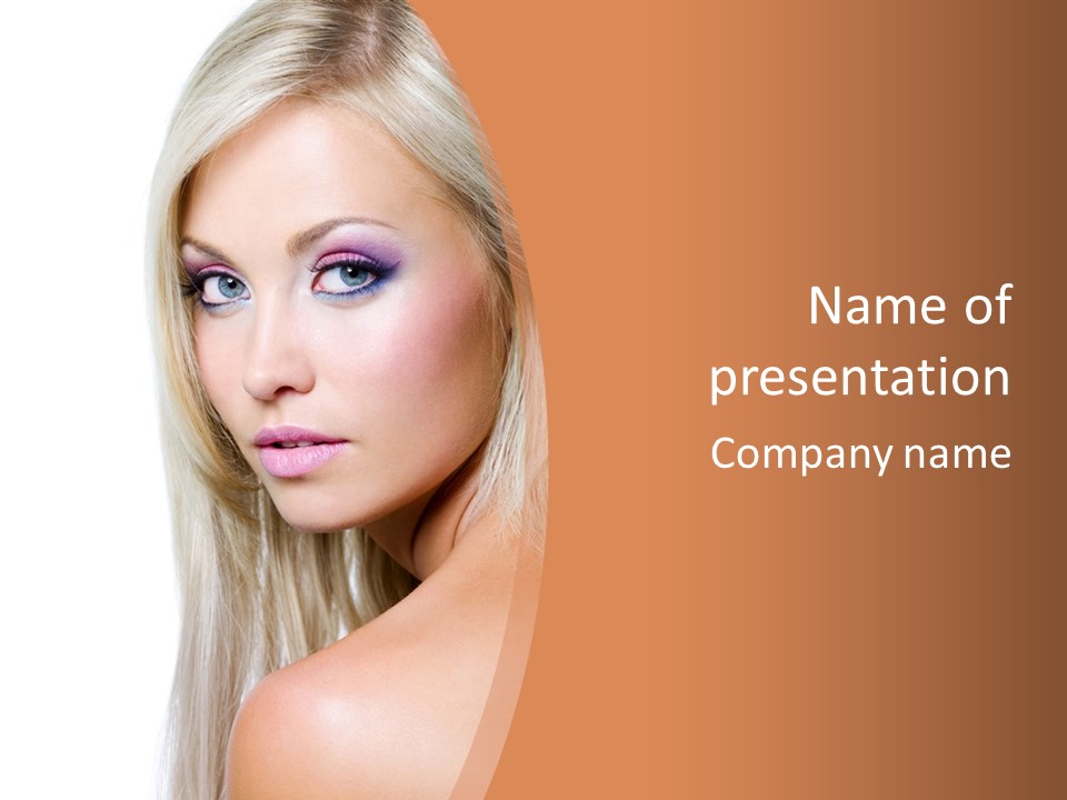 Sensual Face One PowerPoint Template