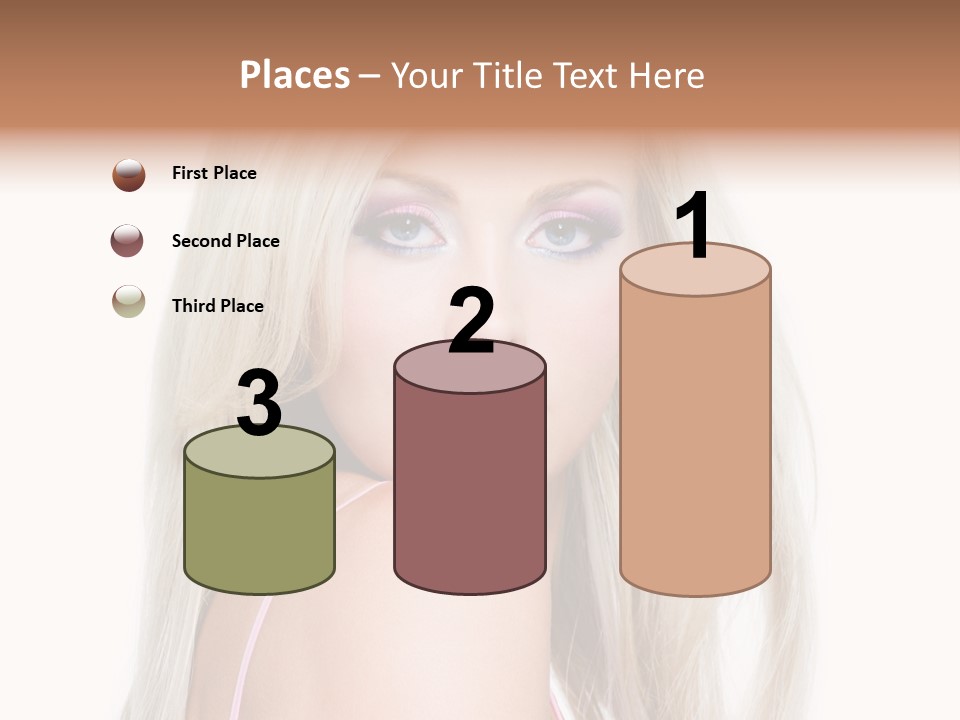 Vibrant Color Portrait Woman PowerPoint Template