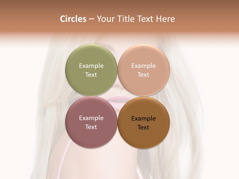 Vibrant Color Portrait Woman PowerPoint Template