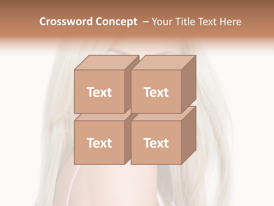 Vibrant Color Portrait Woman PowerPoint Template