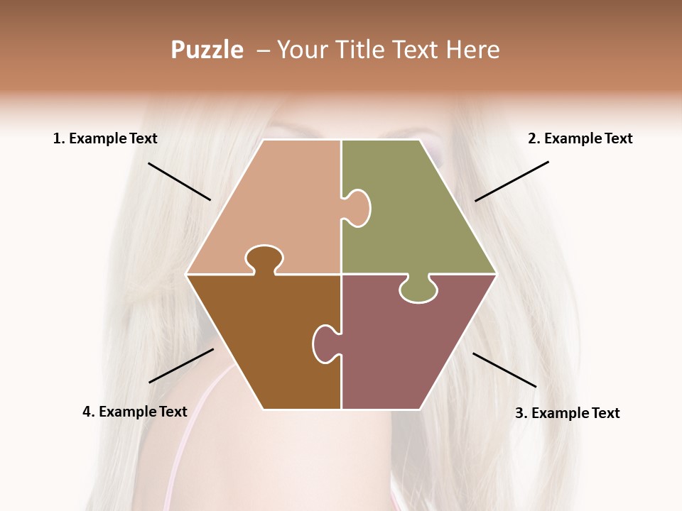 Vibrant Color Portrait Woman PowerPoint Template