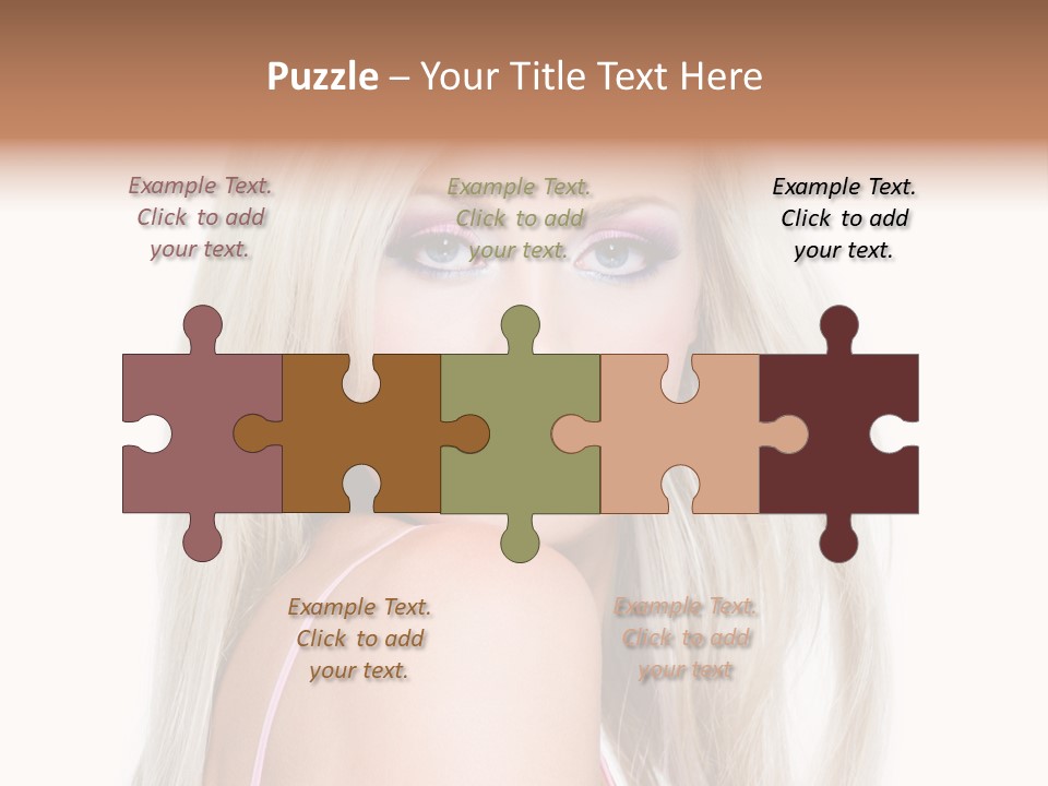 Vibrant Color Portrait Woman PowerPoint Template