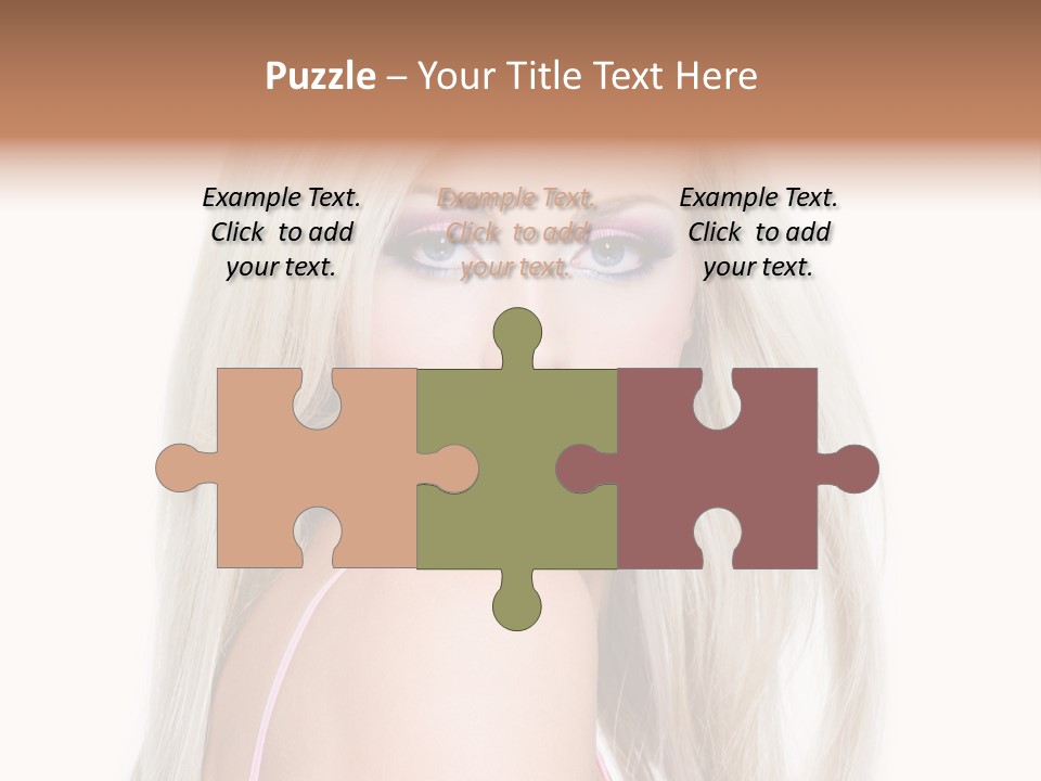 Vibrant Color Portrait Woman PowerPoint Template