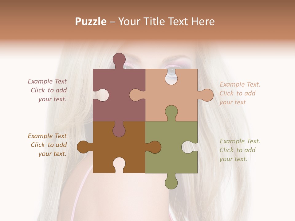 Vibrant Color Portrait Woman PowerPoint Template