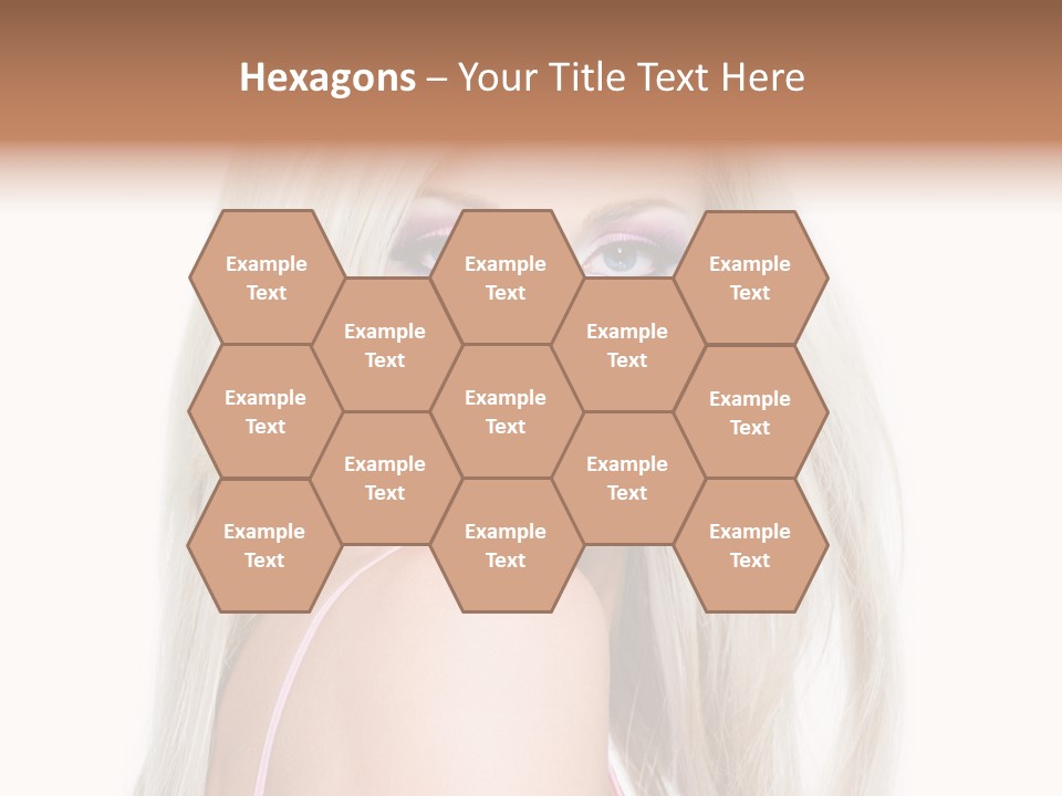 Vibrant Color Portrait Woman PowerPoint Template