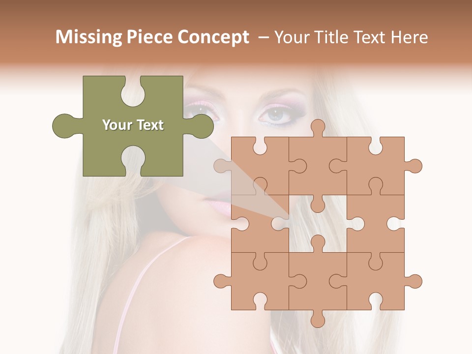 Vibrant Color Portrait Woman PowerPoint Template