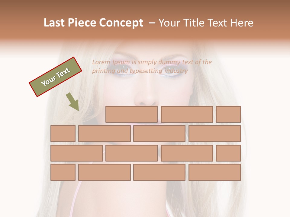 Vibrant Color Portrait Woman PowerPoint Template
