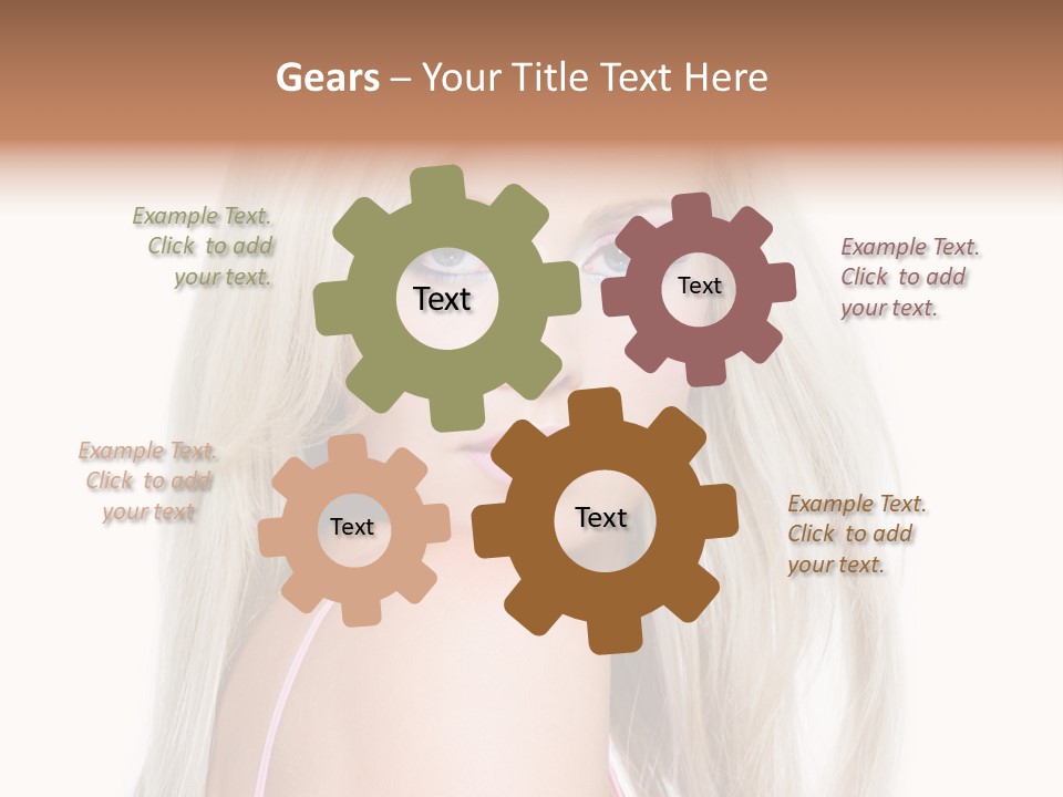 Vibrant Color Portrait Woman PowerPoint Template