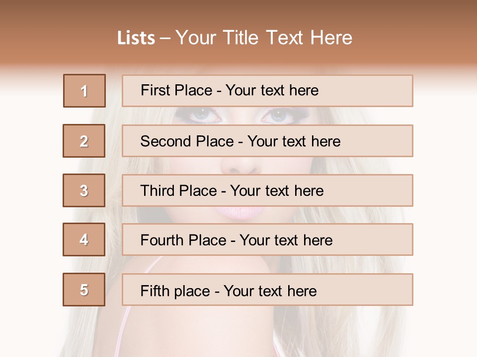 Vibrant Color Portrait Woman PowerPoint Template