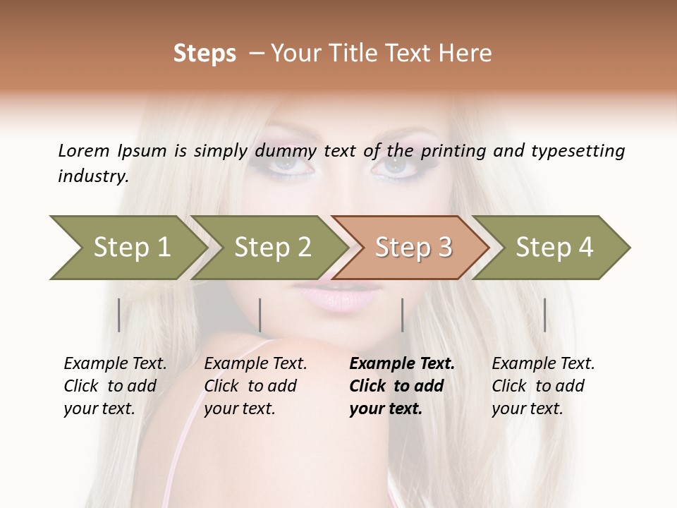 Vibrant Color Portrait Woman PowerPoint Template