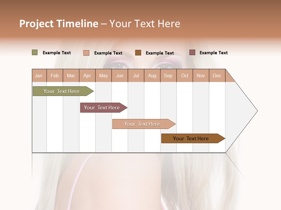 Vibrant Color Portrait Woman PowerPoint Template
