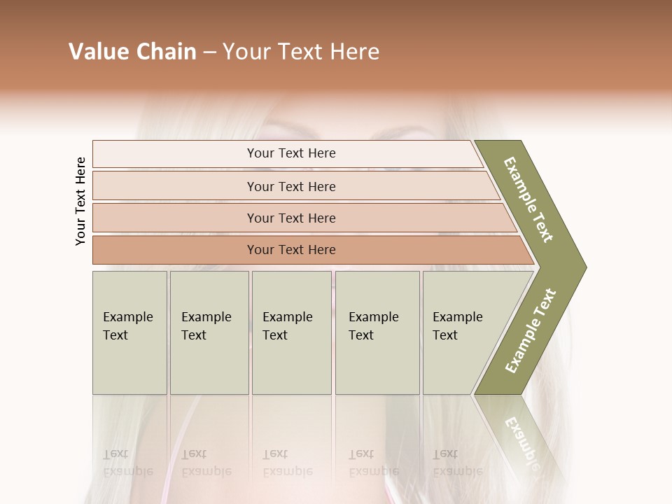 Vibrant Color Portrait Woman PowerPoint Template