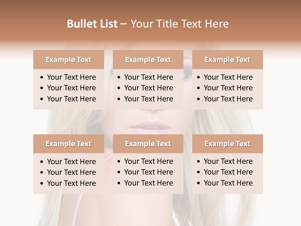 Vibrant Color Portrait Woman PowerPoint Template