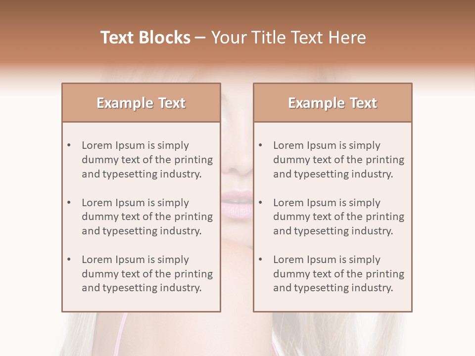 Vibrant Color Portrait Woman PowerPoint Template