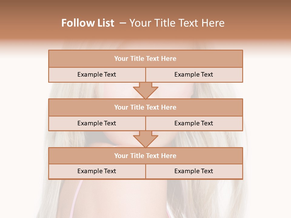 Vibrant Color Portrait Woman PowerPoint Template