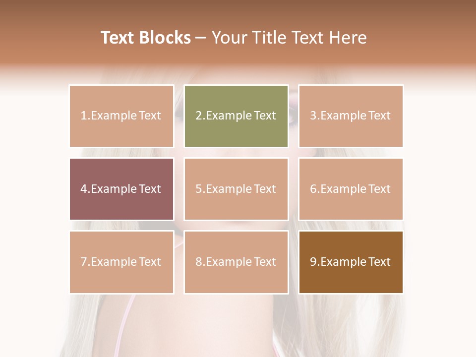 Vibrant Color Portrait Woman PowerPoint Template