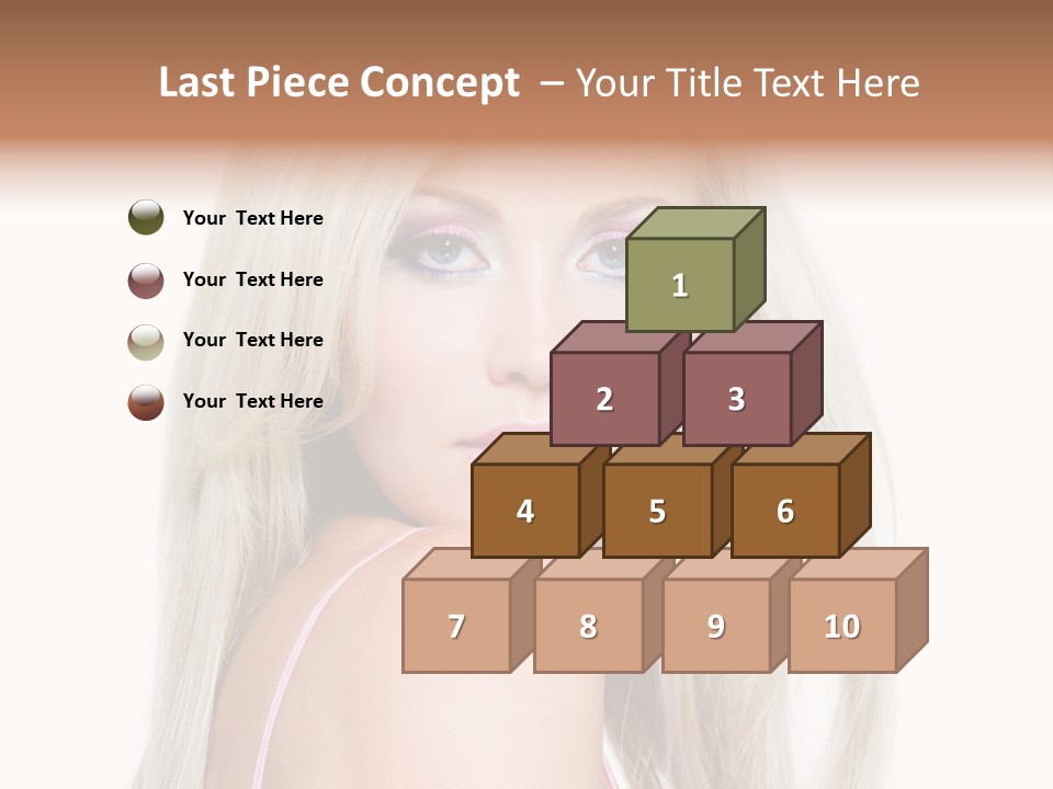 Vibrant Color Portrait Woman PowerPoint Template