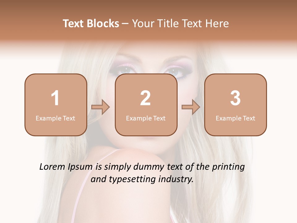 Vibrant Color Portrait Woman PowerPoint Template