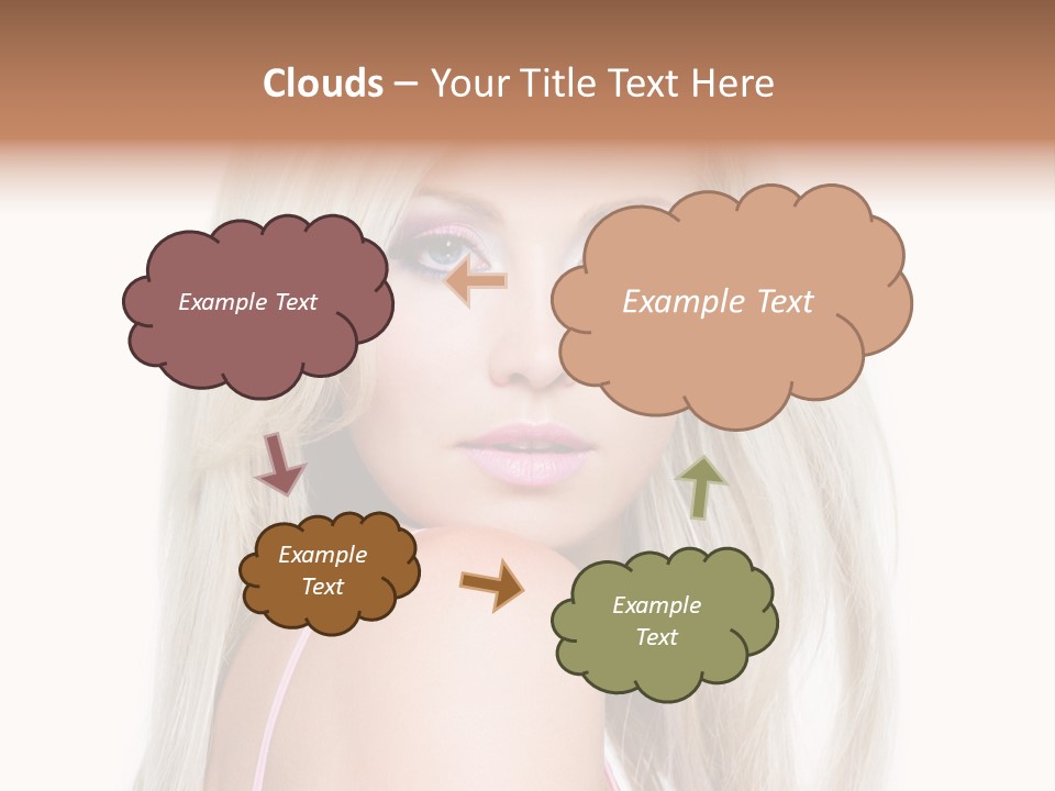 Vibrant Color Portrait Woman PowerPoint Template