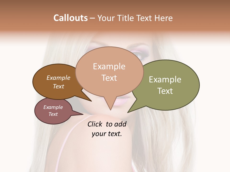 Vibrant Color Portrait Woman PowerPoint Template