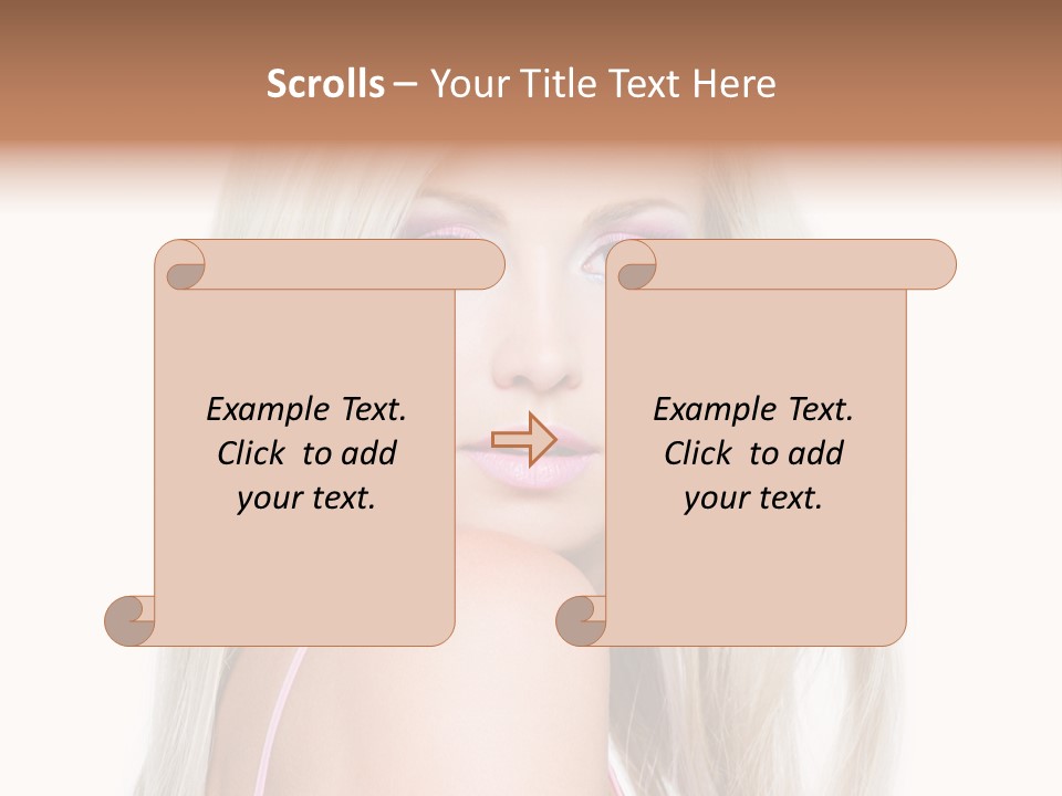 Vibrant Color Portrait Woman PowerPoint Template