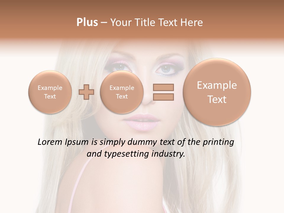 Vibrant Color Portrait Woman PowerPoint Template