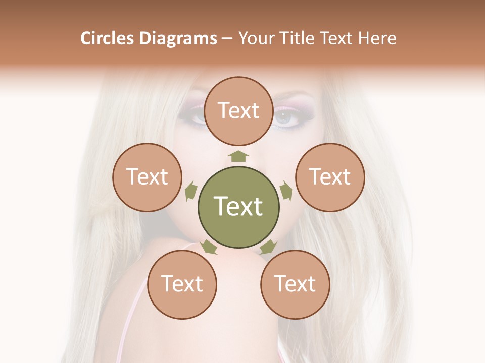 Vibrant Color Portrait Woman PowerPoint Template