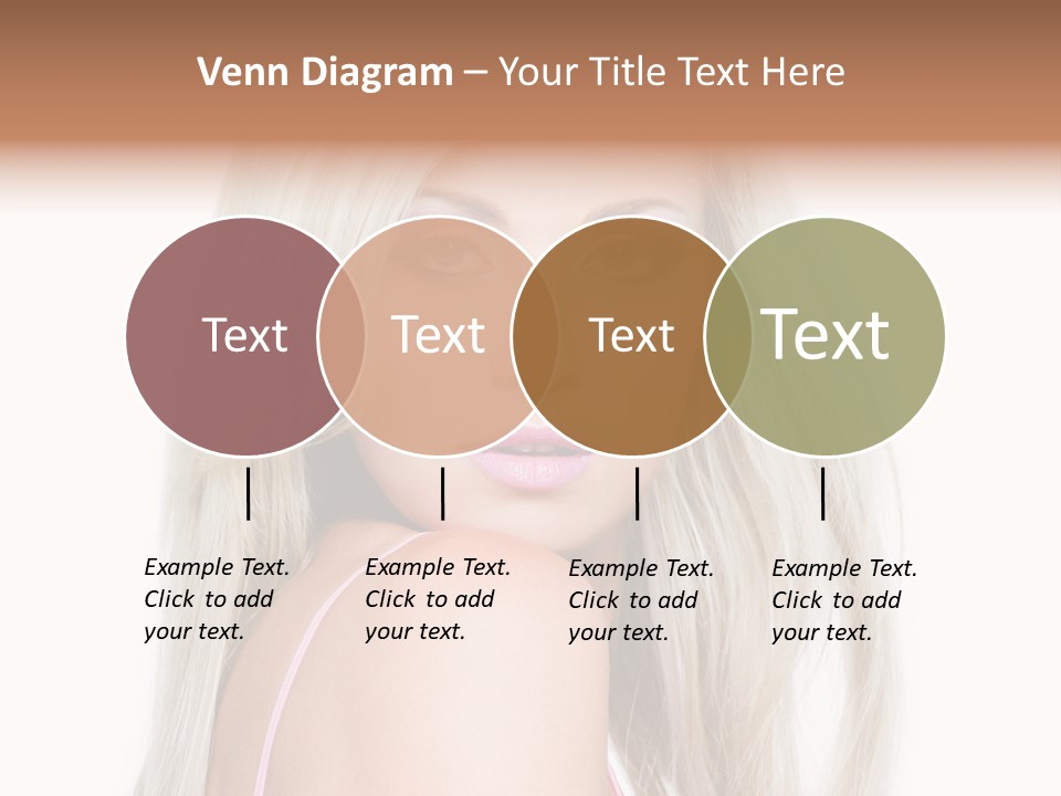 Vibrant Color Portrait Woman PowerPoint Template