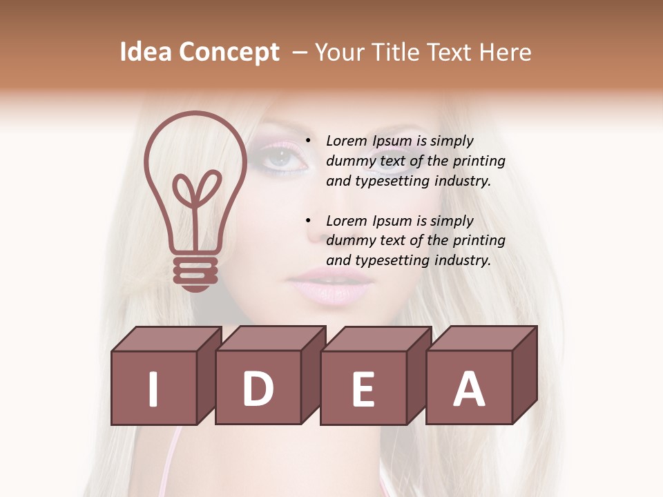 Vibrant Color Portrait Woman PowerPoint Template