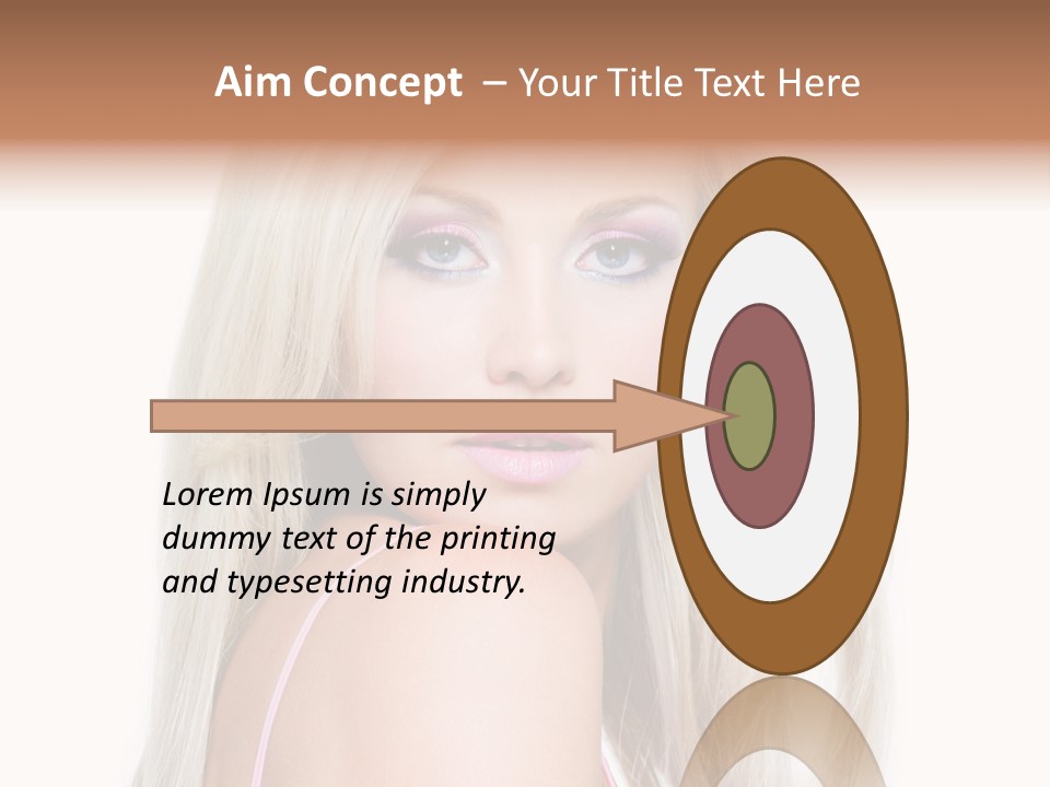 Vibrant Color Portrait Woman PowerPoint Template