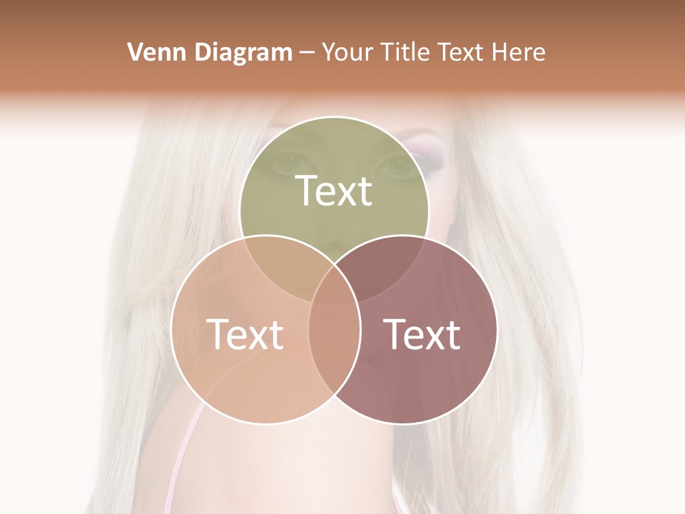 Vibrant Color Portrait Woman PowerPoint Template