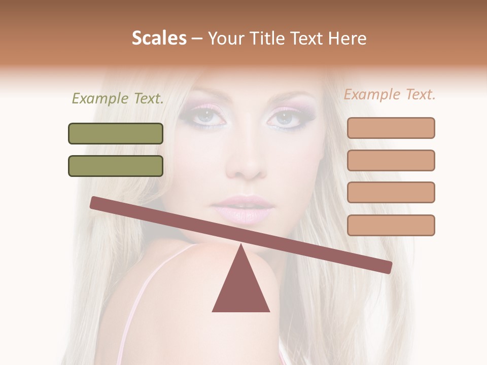 Vibrant Color Portrait Woman PowerPoint Template